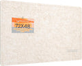 Large Bulletin Board - 72 x 48 Inches, Decorative Felt Pin Board for Wall - 6' x 4' Foldable Photo Display Board with Self-Adhesive Tape, Includes 20 Push Pins - Oatmeal