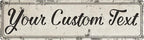 The Sign Shoppe Rustic Custom Metal Sign - Custom Sign for Indoor or Outdoor Use (Rustic Tan Double Border, 15 inches x 4 inches)