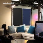 Olanglab Sound Absorbing Acoustic Wall Panels 2 Pack, 2'' 24''x48'' Fiberglass Sound Dampening Panels, Large Fabric Wrapped Sound Proof Panels for Walls (Navy)