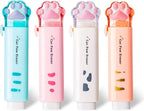 Daphilly Retractable Eraser for Pencils Cute Cat Erasers Pink Kawaii Erasers Suitable for School Home Office Supplies (cat paw)