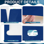Yeaqee 200 Pack 2 Pockets Glossy Laminated Paper Folder First Day of School Presentation Folder Letter Size Two Pocket File Portfolio Holder Back to School Items Bulk for Teacher Office (Blue)