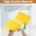 Silunkia 100 Sheets Yellow Cardstock 8.5 x 11 Scrapbooking Paper, 200gsm/75lb Heavyweight Paper Card Stock for DIY Card Making, School Crafting, Wedding Invitations, Party Decoration, Certificates