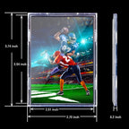 30-Pack Mini Snap Card Holders - UV Protection Hard Plastic Cases for Sports Cards, Baseball Cards Collectibles, Anti-Scratch Trading Card Sleeves with Secure Snap Closure