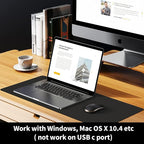 VssoPlor Wireless Mouse, 2.4G Slim Portable Computer Laptop Mouse with Nano Receiver Quiet Silent Optical Mice for Notebook, PC, Laptop, Computer-Black and Gold