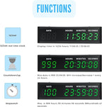 Large Display Digital Countdown Clock, LED Large Display Count Up/Count Down Timer, 999 Days Countdown Calendar for Christmas Retirement Birthday Event Timer with Remote Control (Green)