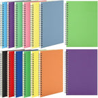 Leelosp 12 Pack Small Spiral Notebook A5 Lined College Ruled Spiral Journal Notebook 5.5 x 8.3 Inch Kraft Cover, 120 Pages for Work Students Office Business(Colorful)