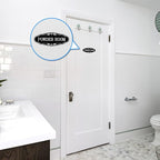 Powder Room Sign Sticker for Business and Home，Self-adhesive Cute Powder Room Door Decor，Waterproof Guest Bathroom Decals for House，Office，Shop