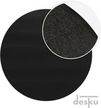 DESKU - Circle Gaming Chair Mat, Computer and Office Chair Mat for Hard Floors, Black, 46 Inches, Made in The USA