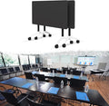 Goakwwuz Conference Room Table, Folding Conference Tables,Thicken Grey Tabletop,Flip Top Wooden Seminar Meeting Room Table for Conference Room Offices (2, Black, 47.2“)