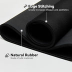 Reniteco Large Gaming Mouse Pad with Durable Stitched Edges, Non-Slip Rubber Base, Big Computer Keyboard Mouse Mat Desk Pad for Home Office Gaming Work, 27.6''x11.8''x0.12'', Black