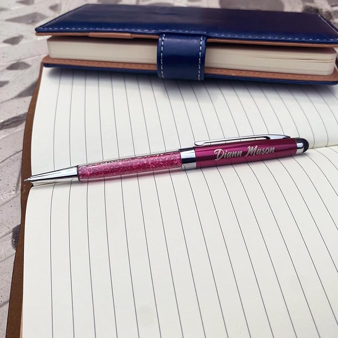 Personalized Custom Pens with Name Engraved Logo Text Pen, Customized Smooth Writing Pens Personalization Gift for Men Women Wedding Office Business Promotion, 12pcs/Pack