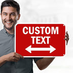 Custom Arrow,Custom Directional Sign, Two way Arrow,12x18 Inches, 55 mil thick HDPE (high density polyethylene) Made in USA by My Sign Center