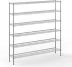 Regal Altair 14" Deep x 72" Wide x 74" Height Wire Shelving Kit | 6-Tier | NSF Commercial Storage Rack Unit