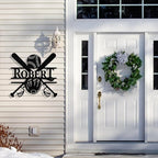 Personalized Baseball Metal Sign Custom Name Sign Baseball Player Gift Boys Room Decor Softball Lover Present Sports Wall Art Decorations Gift for Team,Dad,Husband,Son