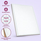 Graph Paper Pad for Blueprint Drawings, Drafting, Engineering Drawing, and Planning - Graph Paper 11x17 Blueprint Quadrille Grid Paper Pads with Blue Lines, High Brightness 50 Sheets (1-Pack)
