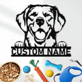 Dyoart Custom Dog Metal Signs - Personalized Metal Dog Decor, Rustic Farmhouse Dog Signs for Home Decor, Dog Metal Wall Art, Family Name Sign, Gifts for Mom Dad Dog Lovers, Dog Room Decor