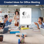 TSJ OFFICE Rolling Whiteboard Standing - 40 x 26 Inches Magnetic Mobile White Board with Stand, Height Adjustable Dry Erase Board on Wheels with Paper Clamp on Top, White