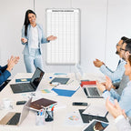 Lined Whiteboard Blank Grid Aluminum Frame Dry Erase Board Reusable Wall Mounted Board for Scheduling, to Do Lists Weekly Planning Home Work(36 x 24 Inch,Product Schedule)
