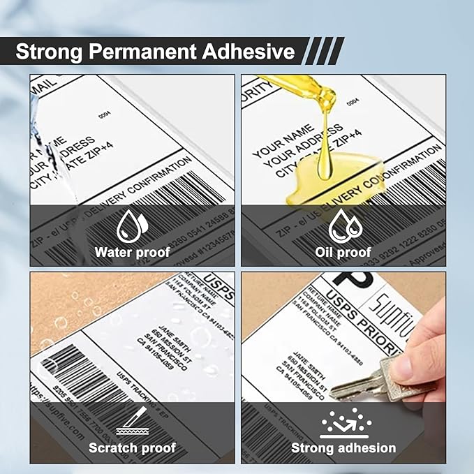RGiNK for DYMO 550 Labels (30334 with RFID Chip) Multipurpose Barcode Labels (2-1/4" x 1-1/4"), Perforated, Compatible with DYMO Labelwriter 450 4XL 550&5XL 550 Turbo Printers [6 Rolls, 6000 Tags]