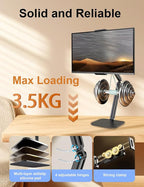 Tablet Stand for iPad, Aluminum Multi-Angle Adjustable Tablet Holder, Heavy-Duty Metal Base for Desk, Compatible with 5.1''-13'' iPad Pro, Surface, Kindle, Tablets, Portable Monitors and More
