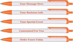 RevMark Personalized Ballpoint Pen, Custom Printed Name, Business or Event Information, Timeless Advertising, USA Made Pens, Promotional Marketing, Smooth Black Ink, Bulk Pack (Orange,250 Ct)