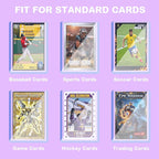 50ct 3"X4" Card Sleeves Hard Plastic - 180pt Hard Card Sleeve, Baseball Card Protectors Hard Plastic, Premium Card Sleeves for Trading Cards, Hard Card Holder for Sports Baseball Football Game Cards
