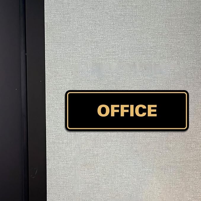 Signs ByLITA Standard Office Sign - Professional Business Signage - Easy to Install (Blue) - Small 2 Pack