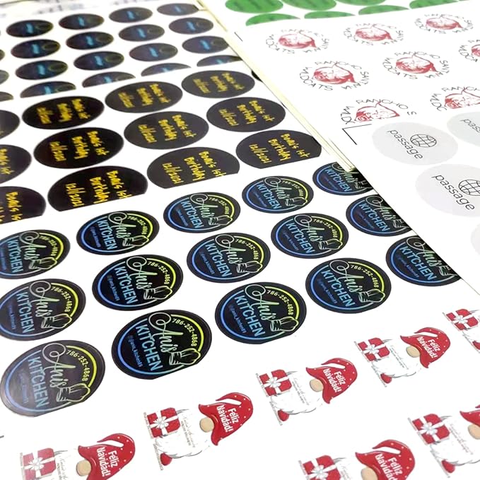 100-500 Custom Personalized Labels, Customized Stickers With Any Image Logo and Text for Business, Thank You Labels, etc. (Hexagon, 1 Inch)