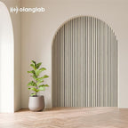 Olanglab Wood Slat Wall Panels 4 Pack, Wooden Acoustic Wall Panels, 94.5"x12.6" Each 3D Wall Panels for Interior Wall Decor (Light Oak-Extendo Trio)