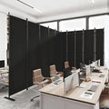 C-Hopetree 10 Panels Room Divider, 6 Ft Tall Indoor Folding Privacy Screen, Portable Partition Separator, Freestanding Separation Temporary Wall for Office, Bedroom, 197" W X 71" H, Black
