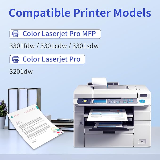 218A Toner Cartridges 4 Pack Compatible Replacement for HP 218A 218X for Color Laserjet Pro 3201dw MFP 3301fdw 3301cdw 3301sdw Printer Ink W2180A W2180X High Yield (BCMY, 4-Pack)