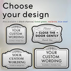 Custom Decorative Outdoor Metal Sign - Personalized Aluminum Driveway Sign, Waterproof, Made In USA - Design 2 Metallic Silver 12x12 In