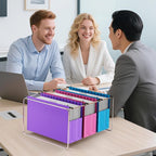 Ansook Legal Size Hanging File Folders Extra Capacity,Heavy Duty 4" Expandable File Cabniet Folder with 1/5 Tabs,6 Pack Plastic Hanging Folders,Hanging File Organizer for File Frame Box