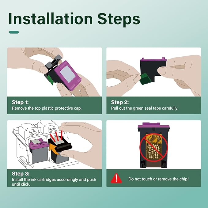 62XL 62 Ink Cartridges Black and Color Combo Pack Remanufactured Replacement for HP 62XL 62 Ink Envy 7640 5660 5540 7645 5740 5746 OfficeJet 250 200 Printer,Black,Tri-Color,2-Pack