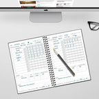 Fitness Journal for Women & Men,A5 Workout Journal/Planner Daily Exercise Log Book to Weight Loss, Gym, Muscle Gain, Bodybuilding Progress, 5.8"x8.3", Black