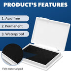 MotiMind 4 Pcs Archival Pigment Waterproof Ink Pad for Stamps 3.7 x 2.5 Inch Permanent Waterproof Ink Pad for Card Making, Stamping, Scrapbooking Gift (Bright Colors)
