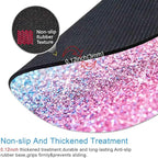IMAYONDIA Kids Girls Mouse Pad for Laptop, Small Pink Blue Gradient Sparkle Mouse Pads Cute, Round Glitter Mousepads, Mini Travel Mousepad for Wireless Computer, Office Desk Accessories, 7.9 X 7.9 in