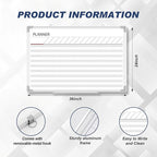 Lincia 36 x24 Make Ready Board Aluminum Frame Dry Erase Board with Lines, Wall-Mounted Whiteboard for Scheduling, to Do Lists & Weekly Planning, Reusable Office Calendar for Home & Work