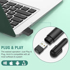 Wireless Presentation Clicker with Air Mouse Function - Rechargeable RF 2.4GHz USB Slide Clicker for Powerpoint, Mac, Laptop, Computer