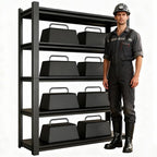 CBCNWR 72''H Garage Storage Shelves, 2500LBS Steel Heavy Duty Storage Shelves, Adjustable 5-Tier Metal Shelf Rack, Heavy Duty Shelving for Garage,Warehouse,Basement,Pantry–Black 35" W x15.7 D x72 H
