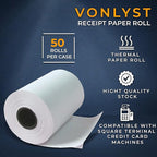 Vonlyst Receipt Paper Roll for Square Terminal Credit Card Machine (50 rolls)