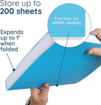 25 Blue Summit Supplies Pretty Hanging File Folders, Pastel Gem Tone Assorted Colors, Cute Hanging File Folders with Plastic Tab Inserts, Holds Letter Size Documents