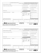 W2 Forms 2025, 6 Part Tax Forms, 25 Employee Kit of Laser Forms Designed for QuickBooks and Accounting Software