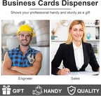 2 Pack Business Card Holder with Dot Cards,Stainless Steel Slide Out Thumb Drive Card Case for Men and Women,Portable Credit ID Name Card Wallet Black and Gray