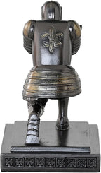 Amoysanli Executive Knight Pen Holder Decorative Resin Pen Holders For Desk Organizer Cool Ornament Gift For Office and Home (Iron)
