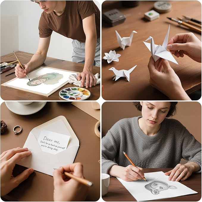 120 Sheets of Cardstock 8.5 x 11, Heavyweight Cover Cardstock Printer Paper 8.5 x 11, 190 gsm Bright White Card Stock Paper for DIY, Professional Printing, Wedding Invitations, Office Cards & Crafts