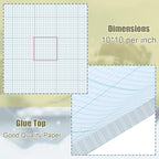Ctosree 3 Pcs 8.5 x 11 Quadrille Pads 10 Squares Per Graph Paper Pad Back to School Engineer Grid Paper Pad for School Supplies 50 Sheets/Pack