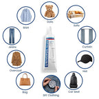 KFFNHH Fabric Glue,Liquid Stitch Fabric Glue, Mighty mend it Permanent Washable for Clothing, Rhinestones, Patches, Clothes, Denim, Leather, Polyester, Textile, Doll Repair 60ml
