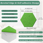 Hexagonal Acoustic Panels-12 Pack High-Density Sound Absorbing Panels 12"X10"X0.4" for Enhanced Noise Reduction, DIY Design, Idea for Studios, Offices, and Home Theaters(Lush Green)