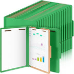 Skyygemm 72 Pcs Classification Folders Letter Size, 1 Divider Pressboard File Folder with Fasteners, Expanding File Organizer Bulk for School Teachers, Office Employee, Coworker, Staff (Green)